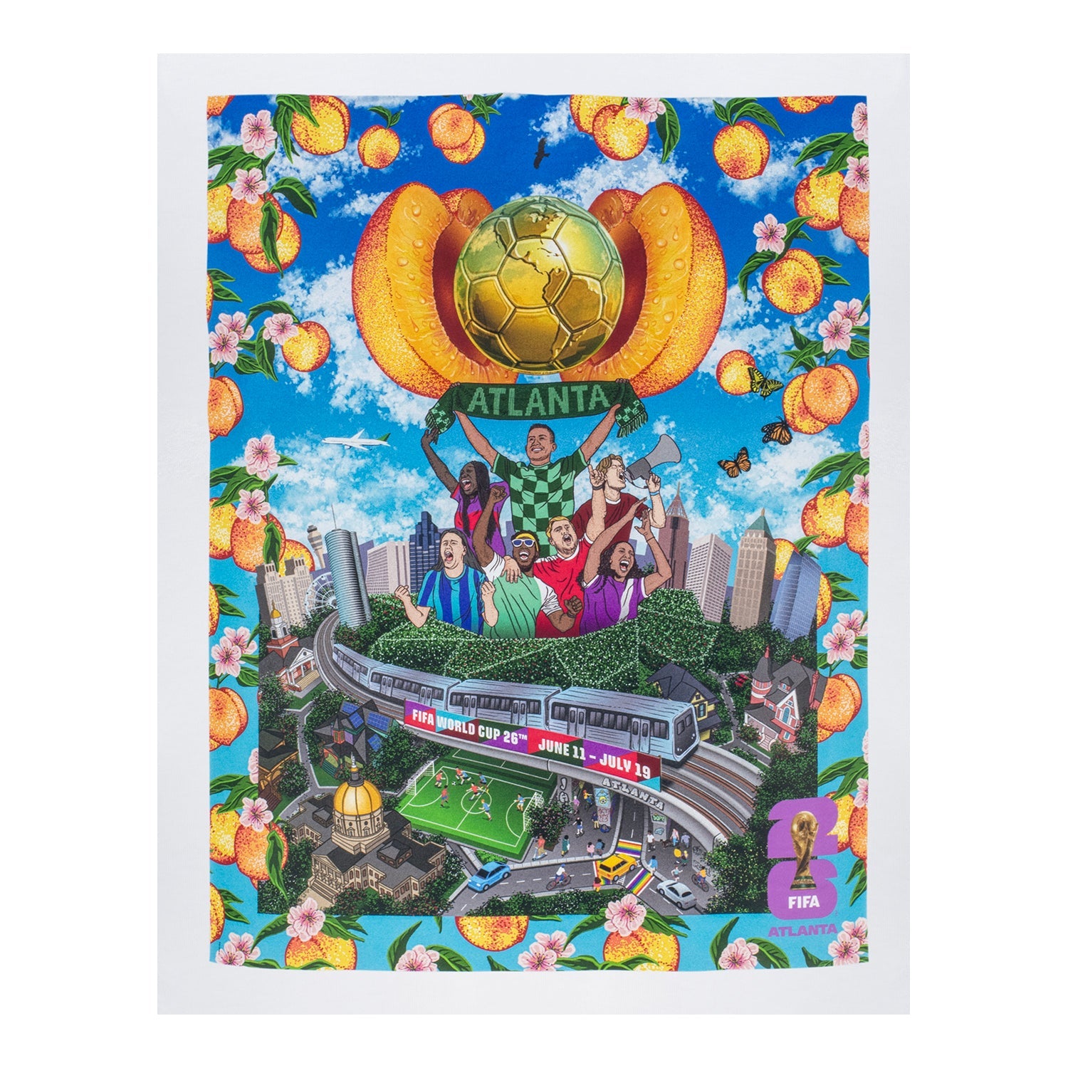 FIFA World Cup 2026? Atlanta Poster White T-Shirt - Unisex - Image 4