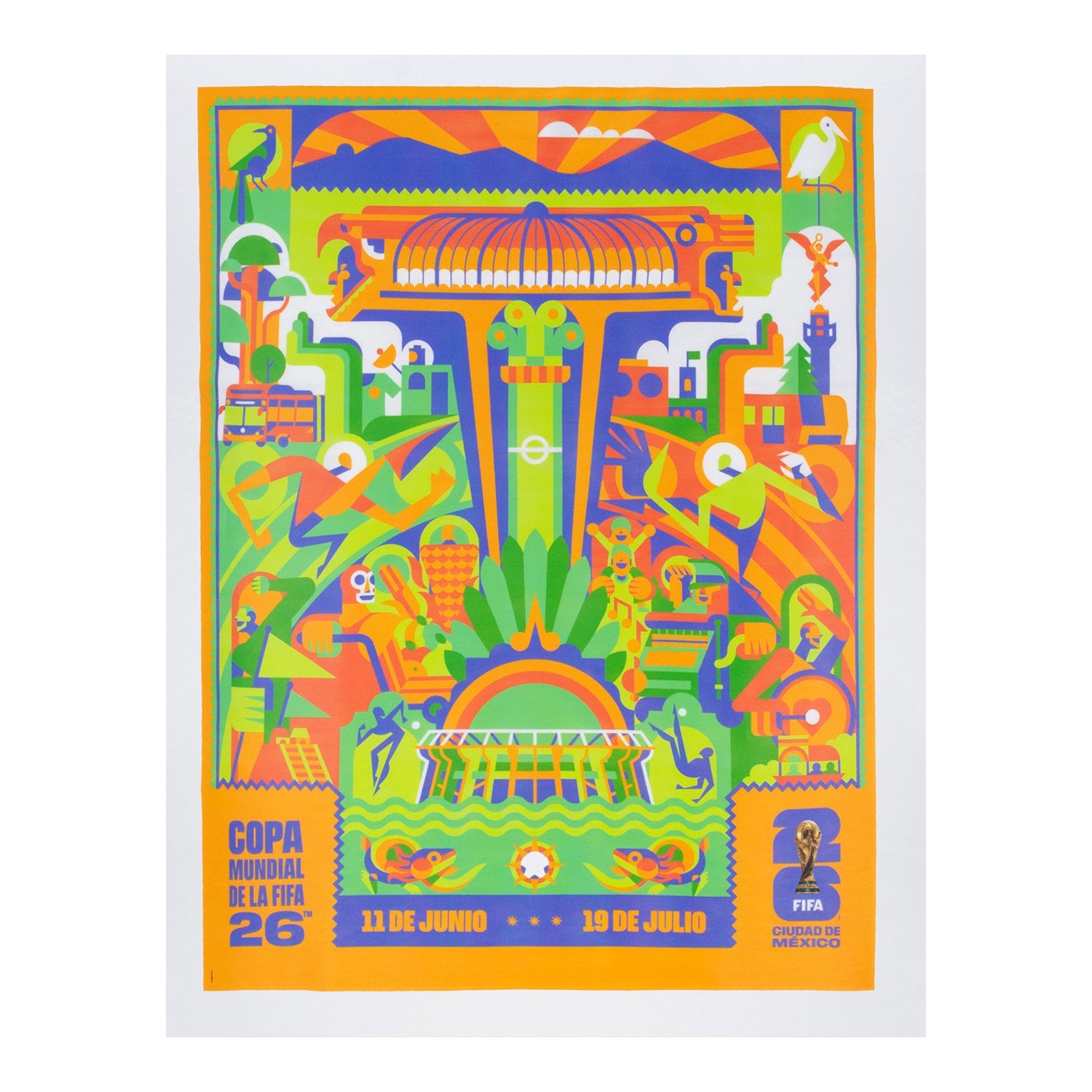 FIFA World Cup 2026? Mexico City Poster White T-Shirt - Unisex - Image 4