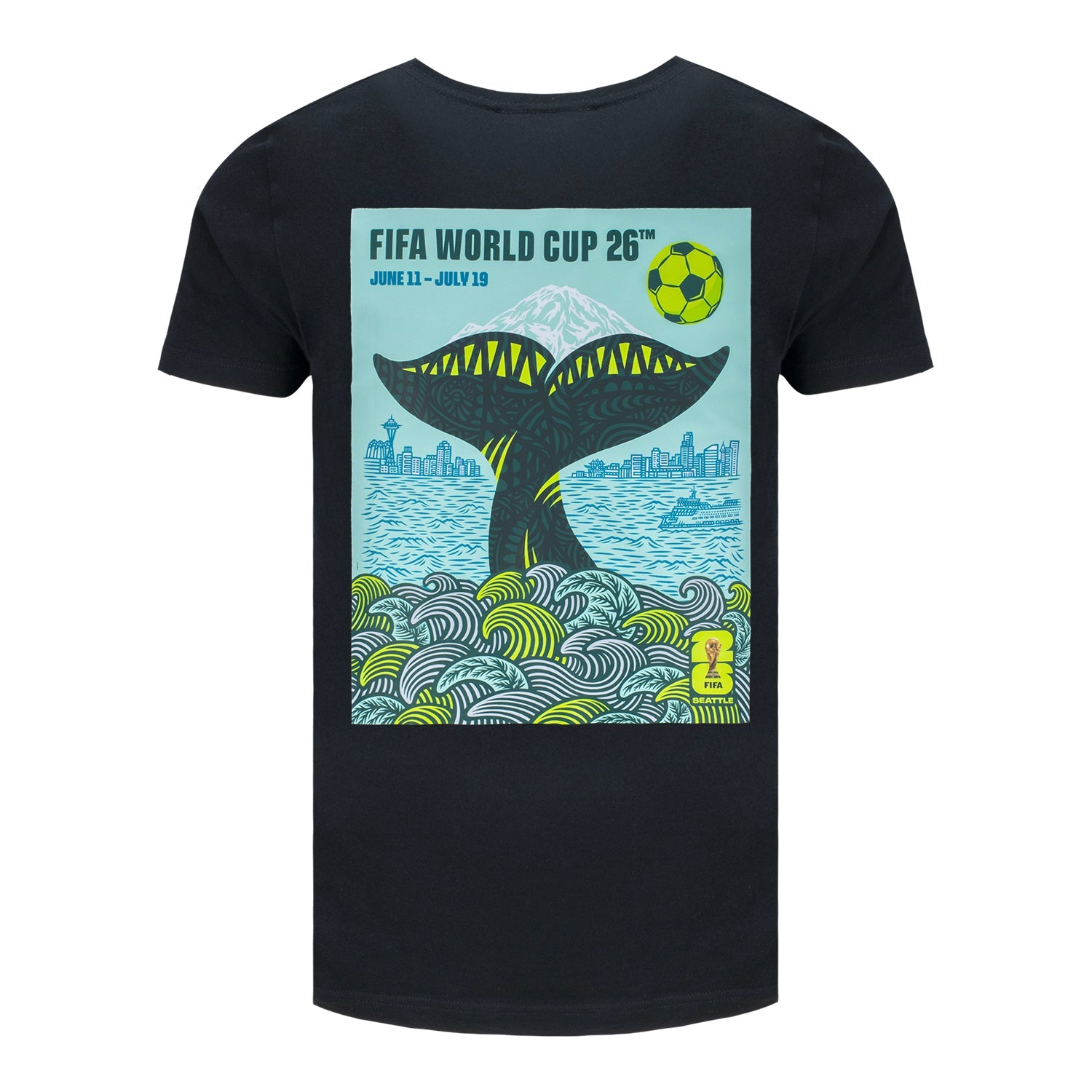 FIFA World Cup 2026? Seattle Poster Black T-Shirt - Unisex