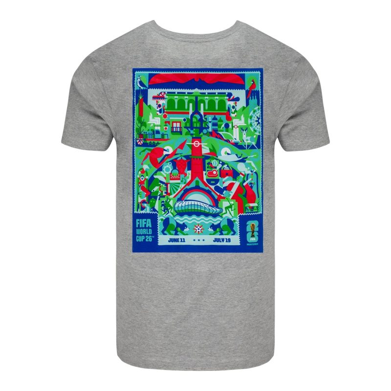 FIFA World Cup 2026? Monterrey Poster Grey T-Shirt [ESP] - Unisex