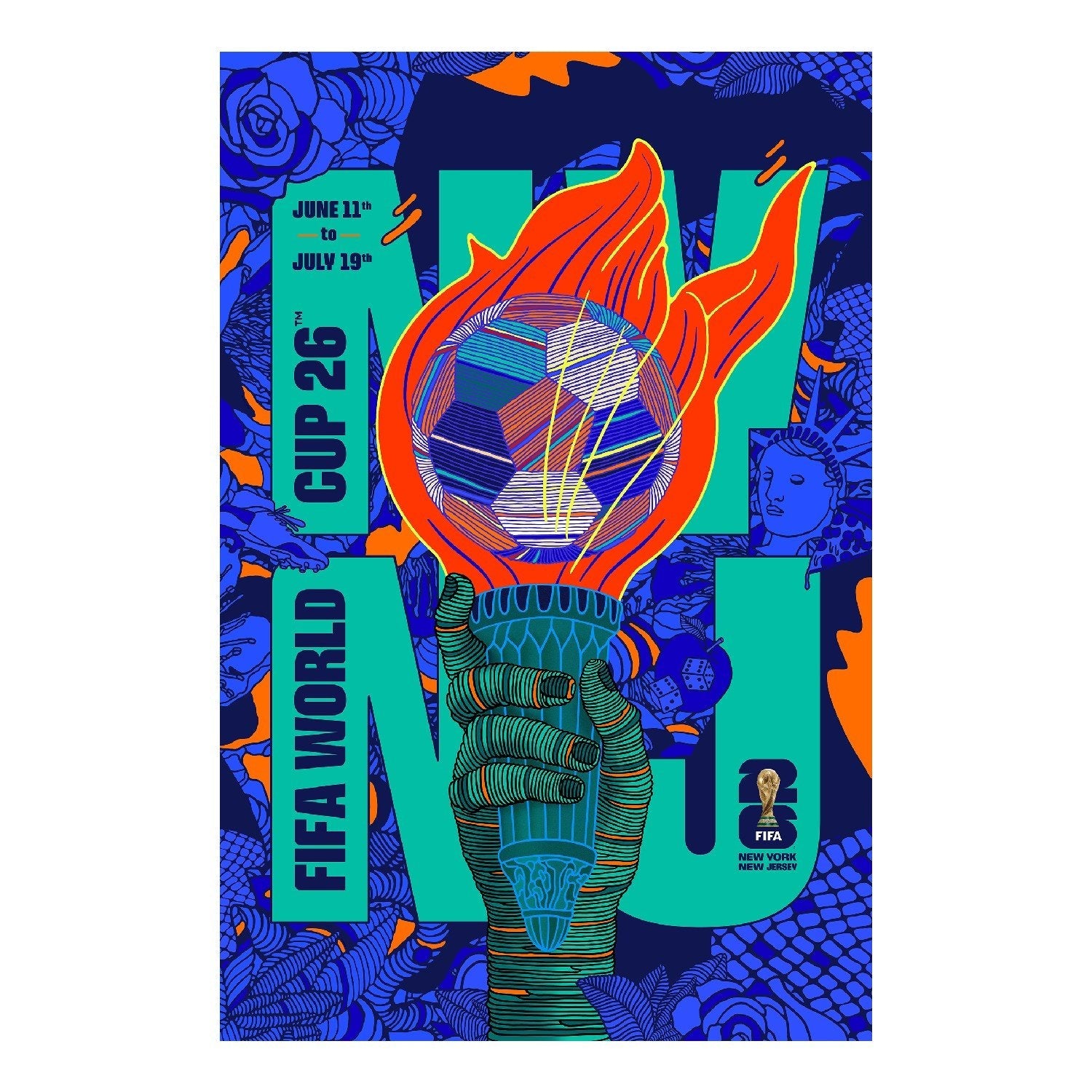 FIFA World Cup 2026? New York New Jersey Host City Poster