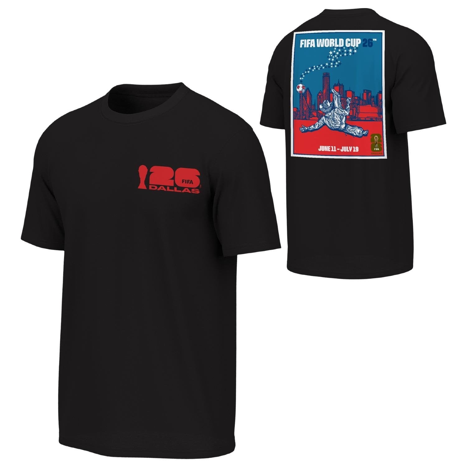 FIFA World Cup 2026? Dallas Poster Black T-Shirt - Unisex
