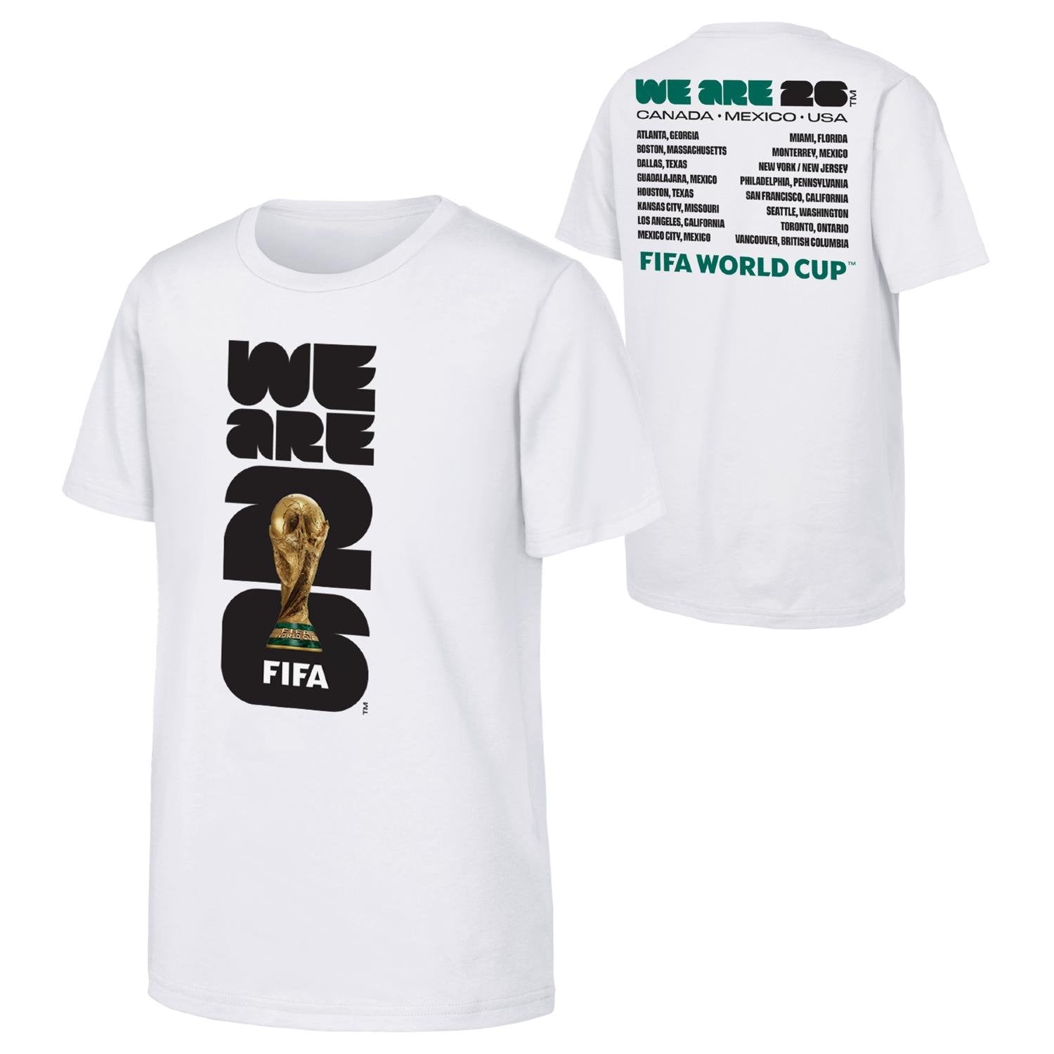 FIFA World Cup 2026? 'We Are' Emblem and Cities T-Shirt - Unisex - Image 3